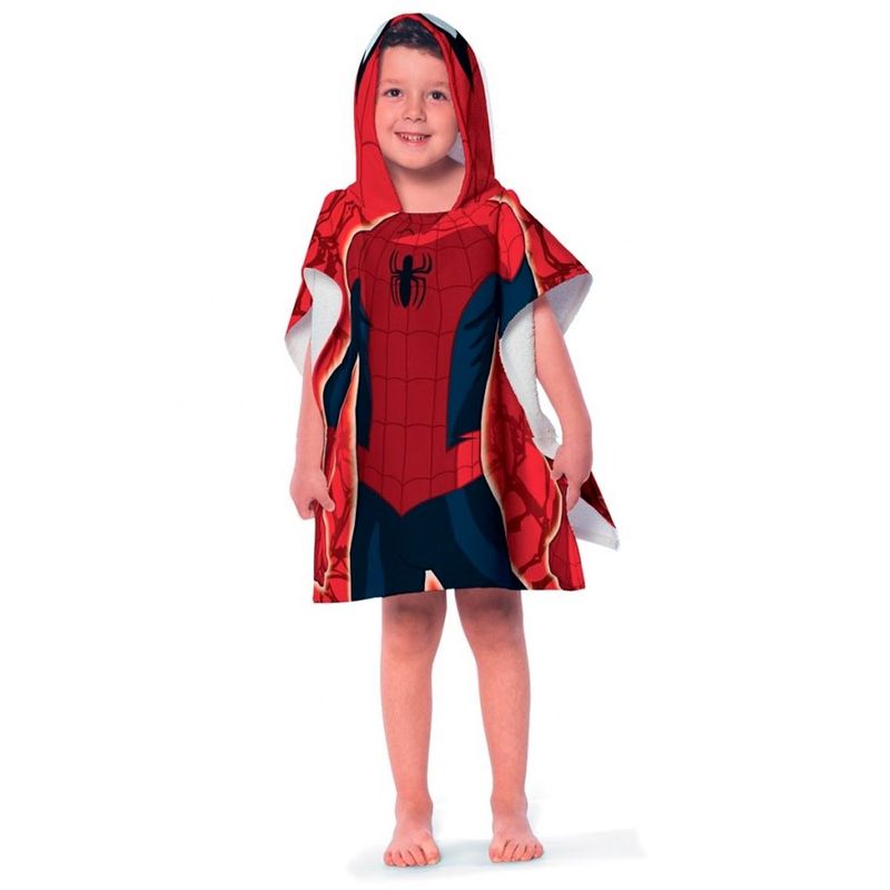 Toalha Poncho Infantil Lepper 100x50 cm Spiderman