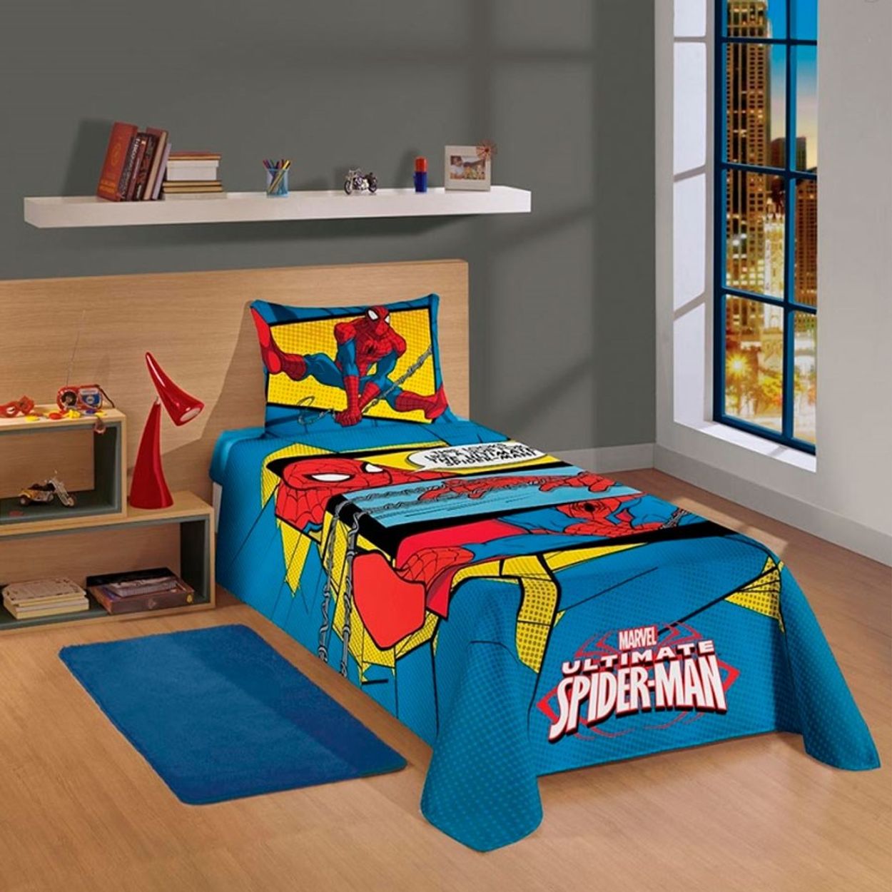 Jogo de Cama Solteiro Infantil Lepper Spiderman Ultimante Azul | Jogo -  Lojas Donna