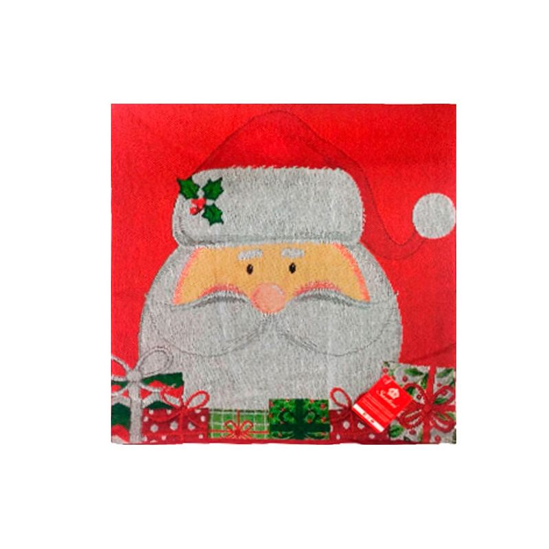 Capa para Almofada Natalina Santini Christmas 40x40 cm Face Papai Noel