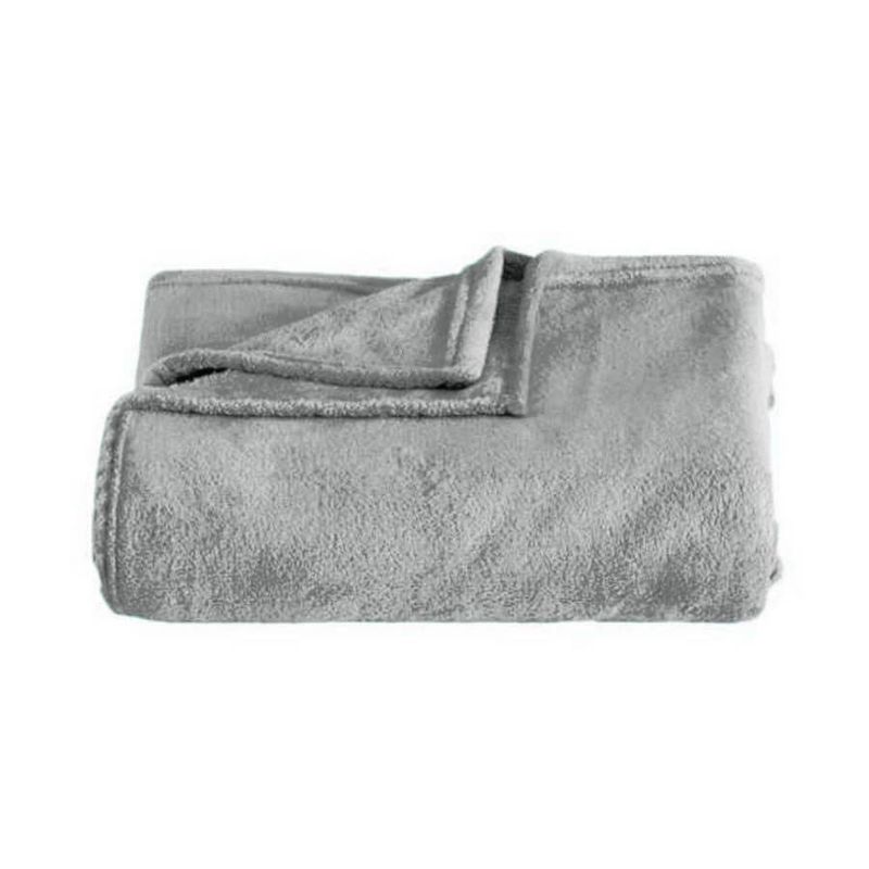 Cobertor Queen Kacyumara Blanket Microfibra Prata