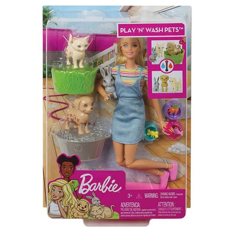 Boneca Mattel Barbie Banho de Cachorrinhos FXH11