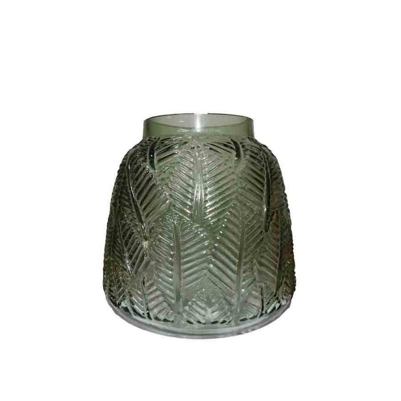 Vaso de Vidro Rojemac Leaves Verde - Diversos Tamanhos 15cm