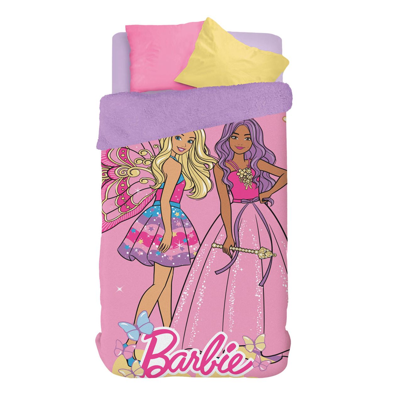 Jogo De Cama Infantil Personagens 2 Peças Lepper - Barbie Reinos